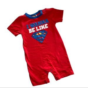 DC Comics Superman Logo SL Pant Suit Onesie Bodysuit Baby 18-24 Months